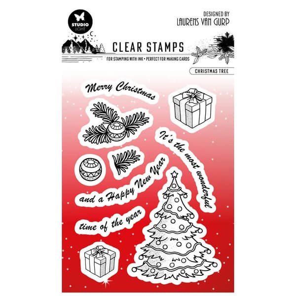 Clearstamp Studio Light A6 - Christmas Tree - 10 stämplar