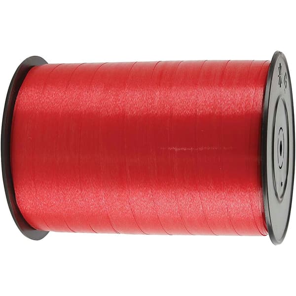 Presentsnöre - B: 10 mm - Röd - Blank - 250 m