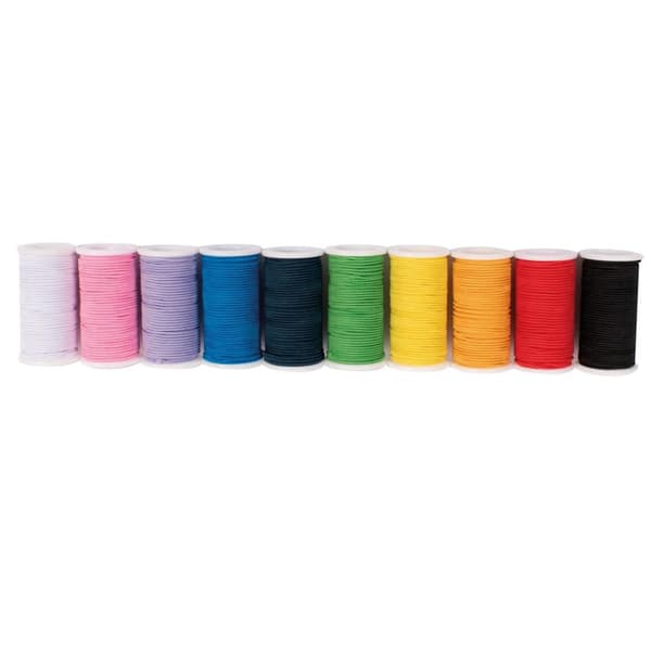 Elastiskt Snöre 1 mm 10 färger 10 x 5 m