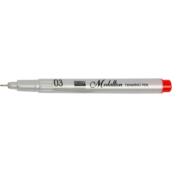 Medallion tusch - Spets 0,3 mm - Röd