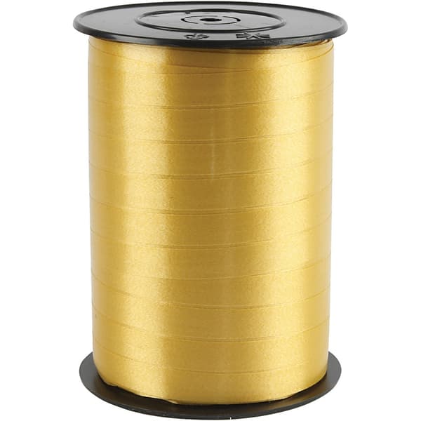 Presentsnöre - B: 10 mm - Guld -  Blank - 250 m