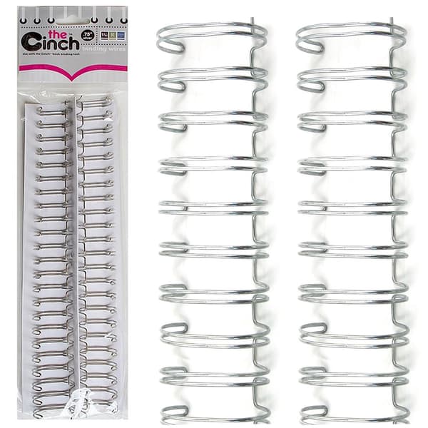 Cinch Binding Wires - 1,9cm x 27.5cm - 2 st Silver