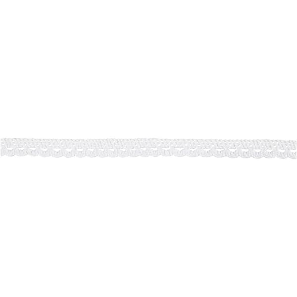 Spetsband 10 mm - Vit bomullsspets - 10 m