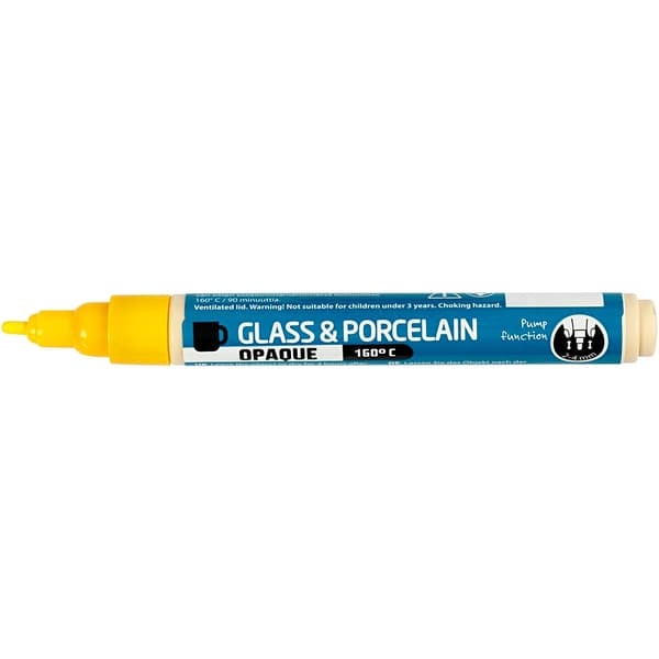 Porslin - Glaspenna - Täckande Gul 2-4 mm