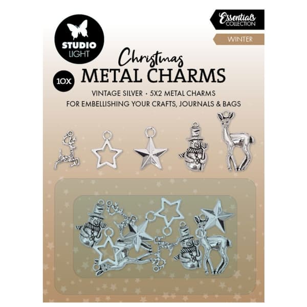 Metal Charms Berlocker - Vinter 10 st - Studio Light