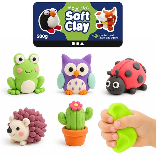 Soft Clay Modellera - Blå - 500 g