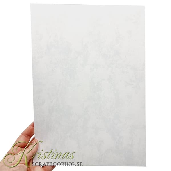 Mönstrade Papper A4 - Marmor Vit - 20 ark - 220 g