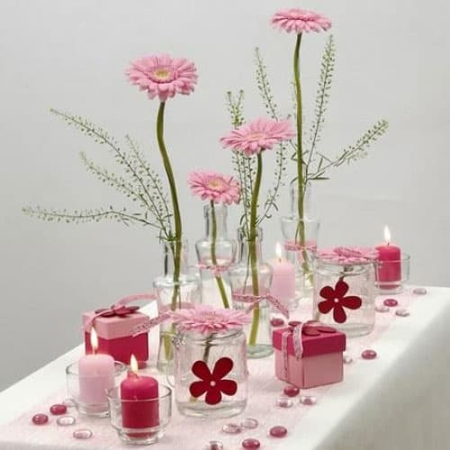 Presentaskar att vika 10 st - 5.5 x 5.5 cm - Rosa
