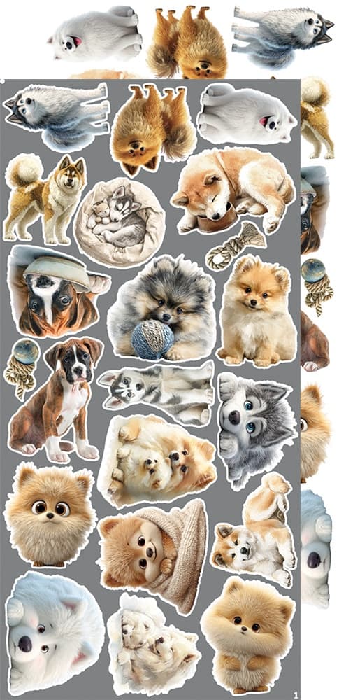 Paper Pack Set Dogs - Craft O Clock - Klippark Hundar