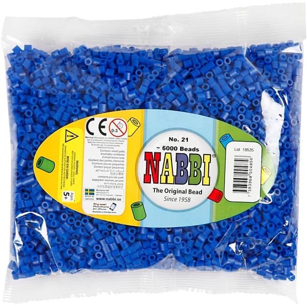 Nabbi Pärlor 6000 st - Mörkblå nr 21 - Medium