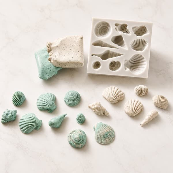 Silikonform Snäckor - Sea Shell - 10 st - Mått: 10-30 mm