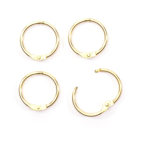 Bokring Metallring 32 mm - 12 st Ringar - Guld