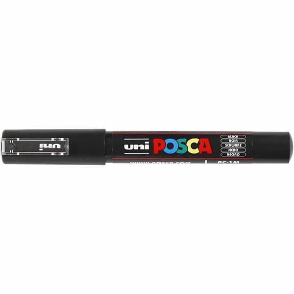 Posca Penna Extra Fine Bullet PC-1M - Black - 0,7 mm