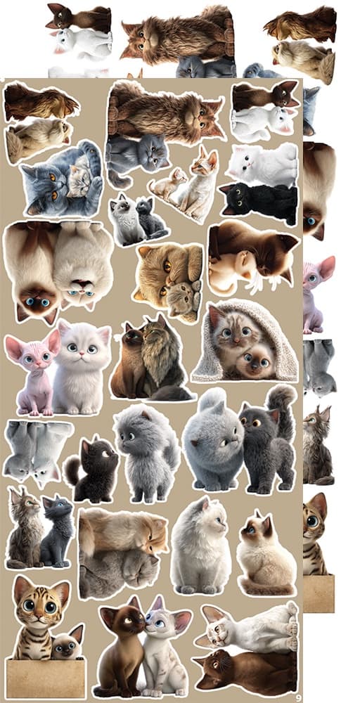 Paper Pack Set Cats - Craft O Clock - Klippark Katter