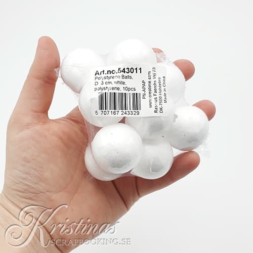 Frigolit Kulor - 3 cm - 10 st