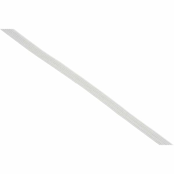 Resårband - 6 mm - Vit - 50 m