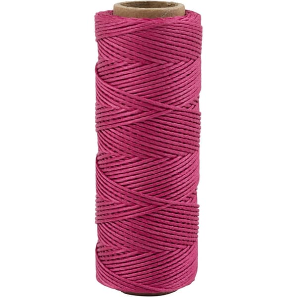 Bambusnöre 1 mm - 65 meter - Mörkrosa