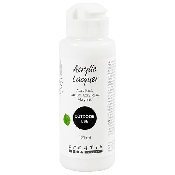 Akryllack 120 ml - Blank - Väderbeständig för utomhusbruk
