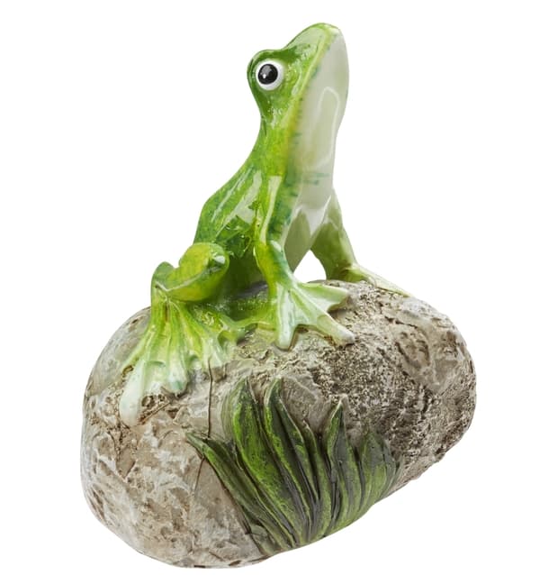 Miniatyr Figur - Groda På Sten - 4,5 cm