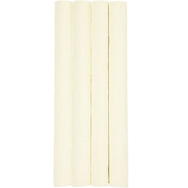 Kräppapper 25x60 cm - 4 Ark - Off White