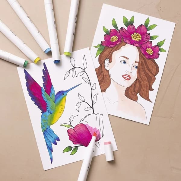 Illustrations Marker - 48 st Tuschpennor - Big Pack