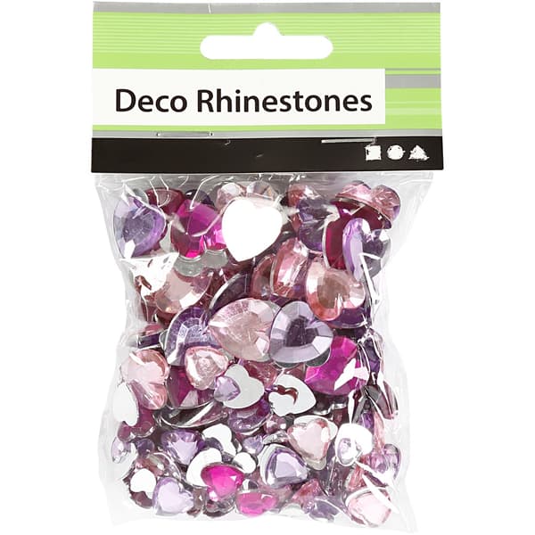 Rhinestones 252 st Hjärtan - Pink Harmony