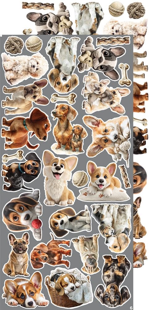 Paper Pack Set Dogs - Craft O Clock - Klippark Hundar