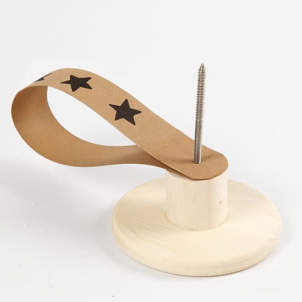 Träknopp Platt Rund - 7 cm - Furu