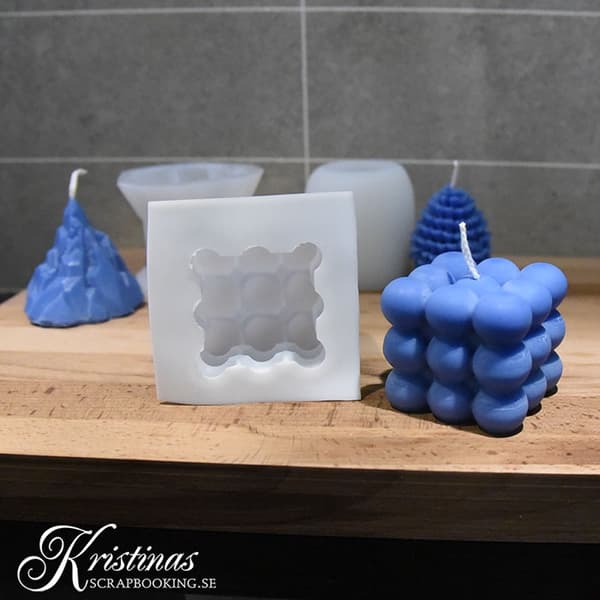 Silikonform Ljusformar - Bollkub Medium - 6x6 cm