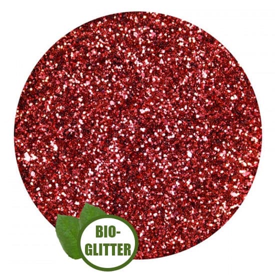 Miljövänligt Bio-Glitter - Röd - 8 gram