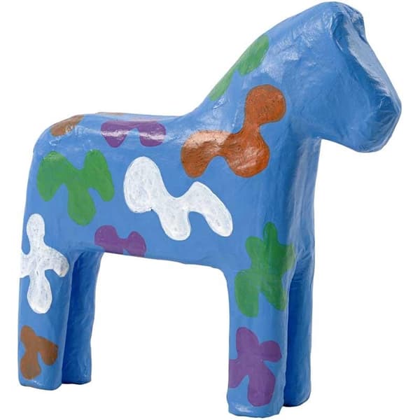 Papier Mache - Häst - H: 24,5 cm