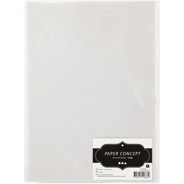 Vellum Ljusgrå - A4 - 150 gram - 10 ark