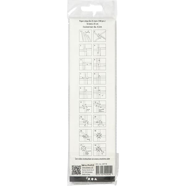 Pappersstrimlor till Stjärnor - Metallic Silver - 100 st