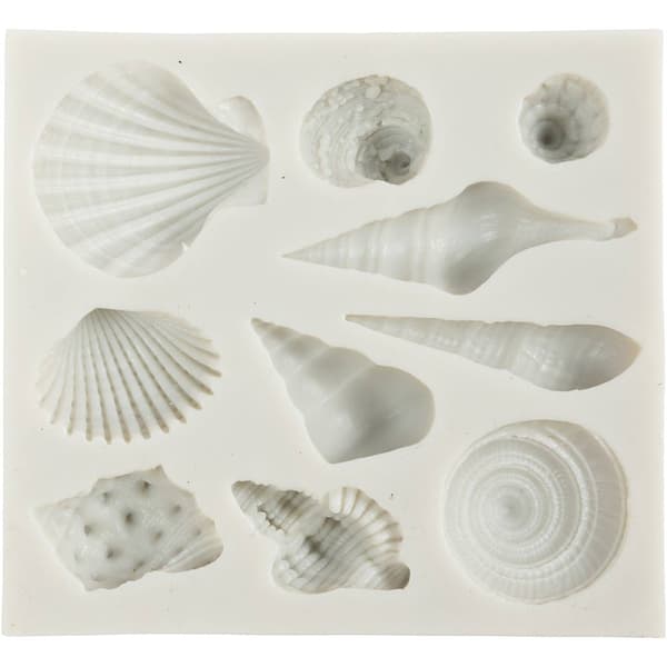 Silikonform Snäckor - Sea Shell - 10 st - Mått: 10-30 mm