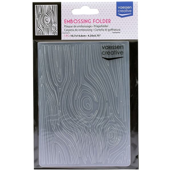 Embossing Folder A6 - Wood Grain - Vaessen