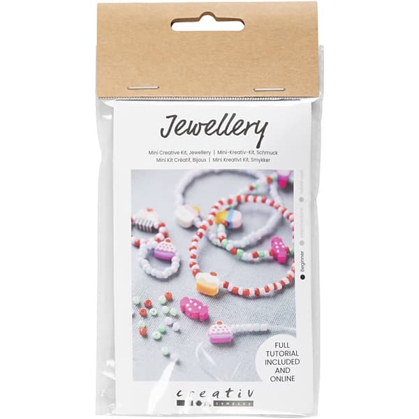 Mini DIY Kit Smycken - Elastiskt armband och ring - Candy