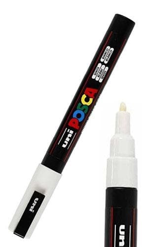 Posca Marker Fine Bullet PC-3M - White