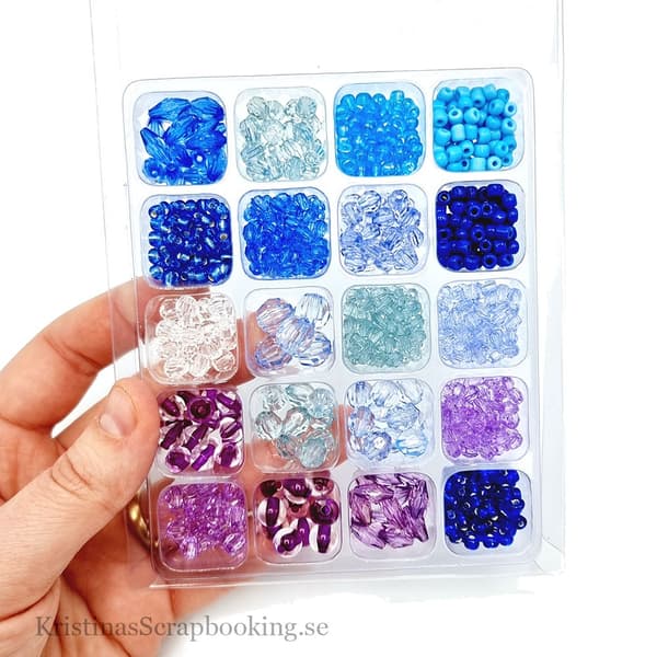 Pärlor Mix - Ice Cold - 20 designer - 65 g - ca 600 pärlor