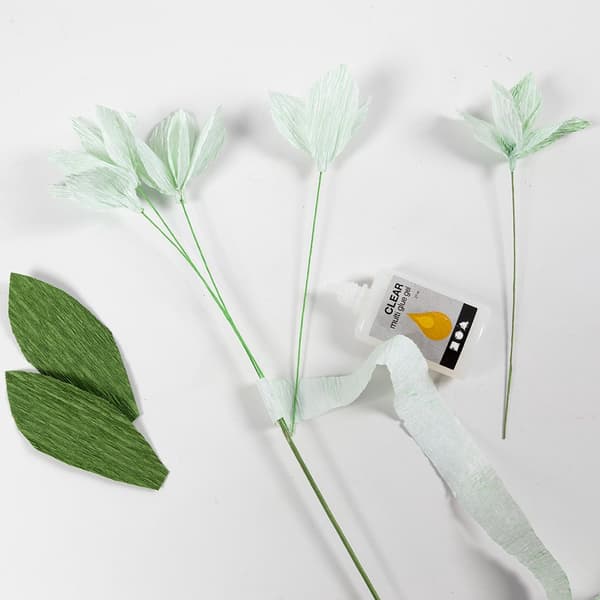 Blomstjälkar - 20 st Gröna - 0,6 mm - 30 cm