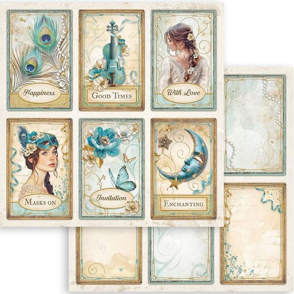 Paper Pad 8x8 Stamperia - Masquerade