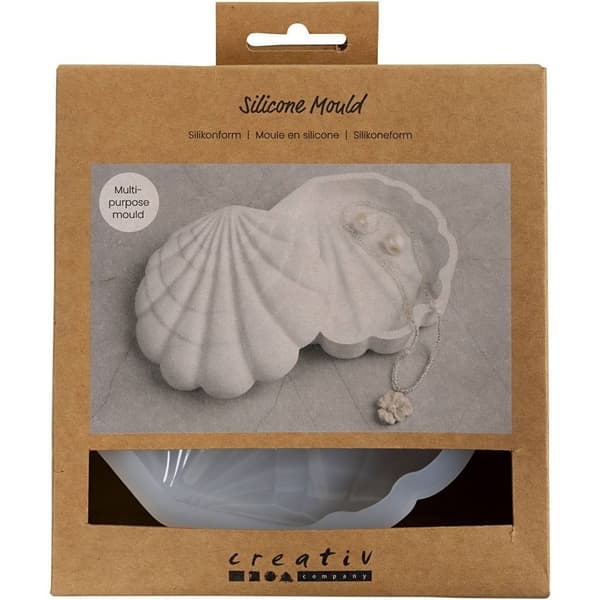 Silikonform Mussla - Ask Snäckskal - 13x13 cm