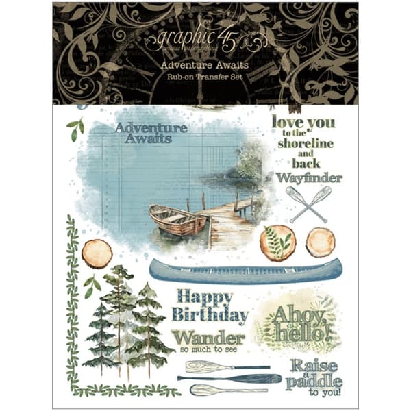 Rub Ons 2 ark - Adventure Awaits - Graphic 45