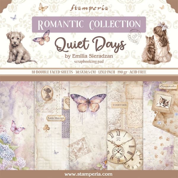 Paper Pad 12x12 Stamperia - Quiet Days