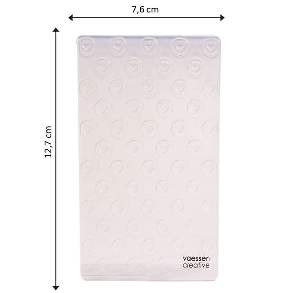 Embossing Folder - Full Hearts - 12,7 x 7,6 cm - Vaessen