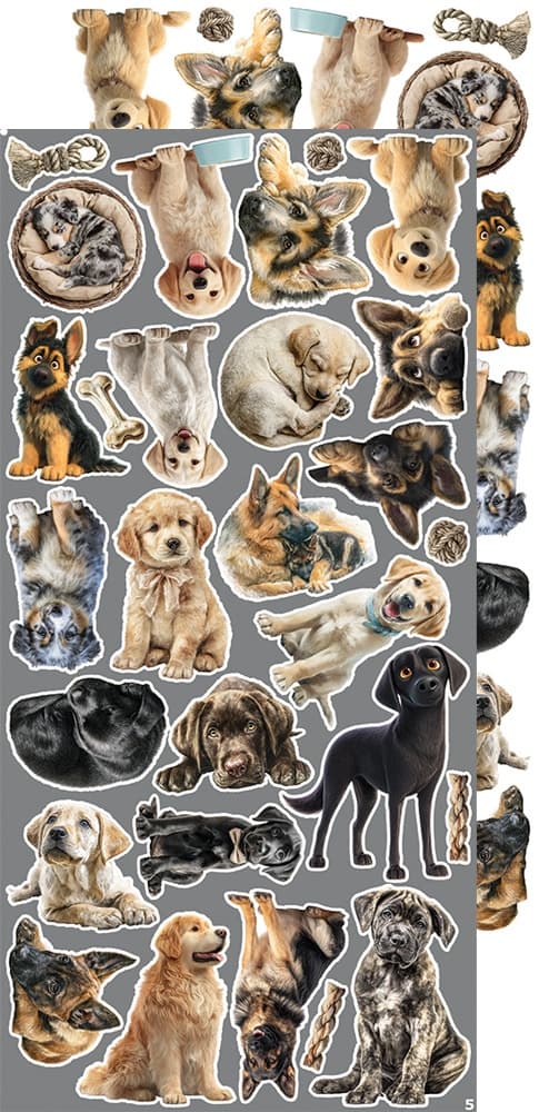 Paper Pack Set Dogs - Craft O Clock - Klippark Hundar