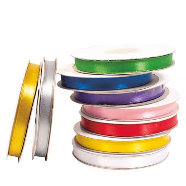 Sidenband i Set 10 mm - Basfärger - 9 st