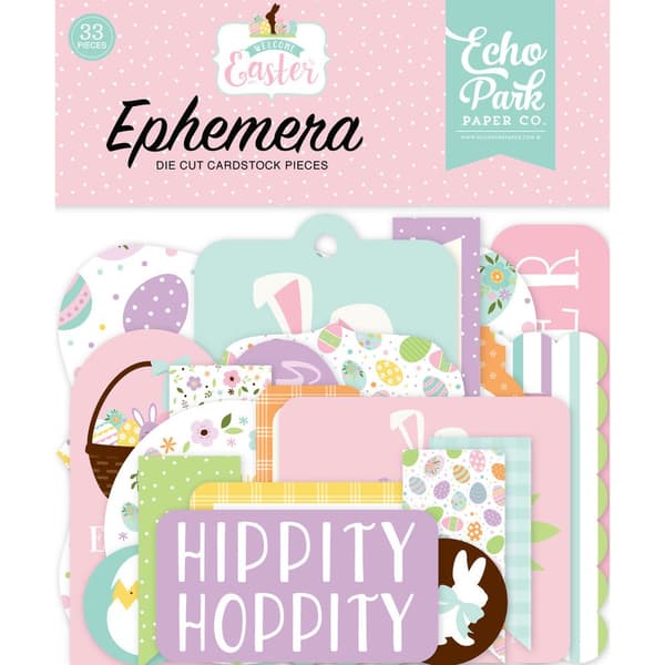 Die Cuts Ephemera Echo Park - Welcome Easter - 33 st