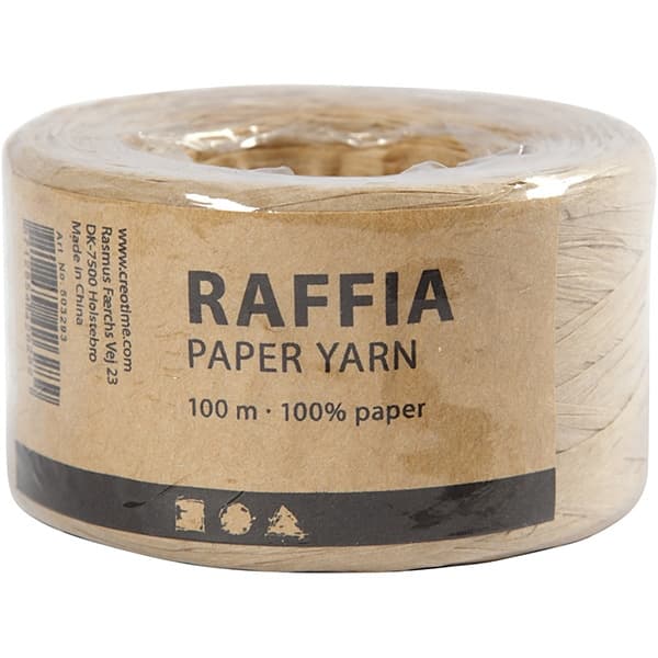 Pappersgarn - Sand - 100 m - Raffia