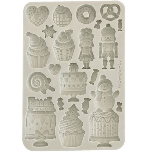 Silikonform A5 - Cakes - Candy Christmas - Stamperia