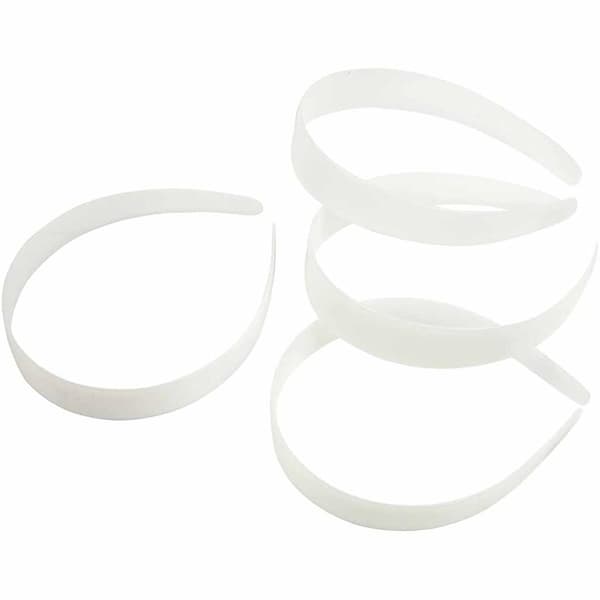 Diadem - B: 25 mm - Vit - 5 st